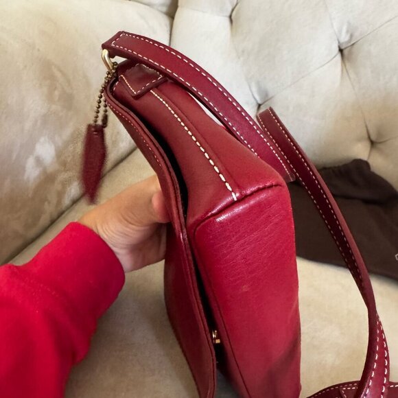 Coach Shoulder  leather Bag, Red, Model No. G33-9599 with dust bag - Picture 5 of 13